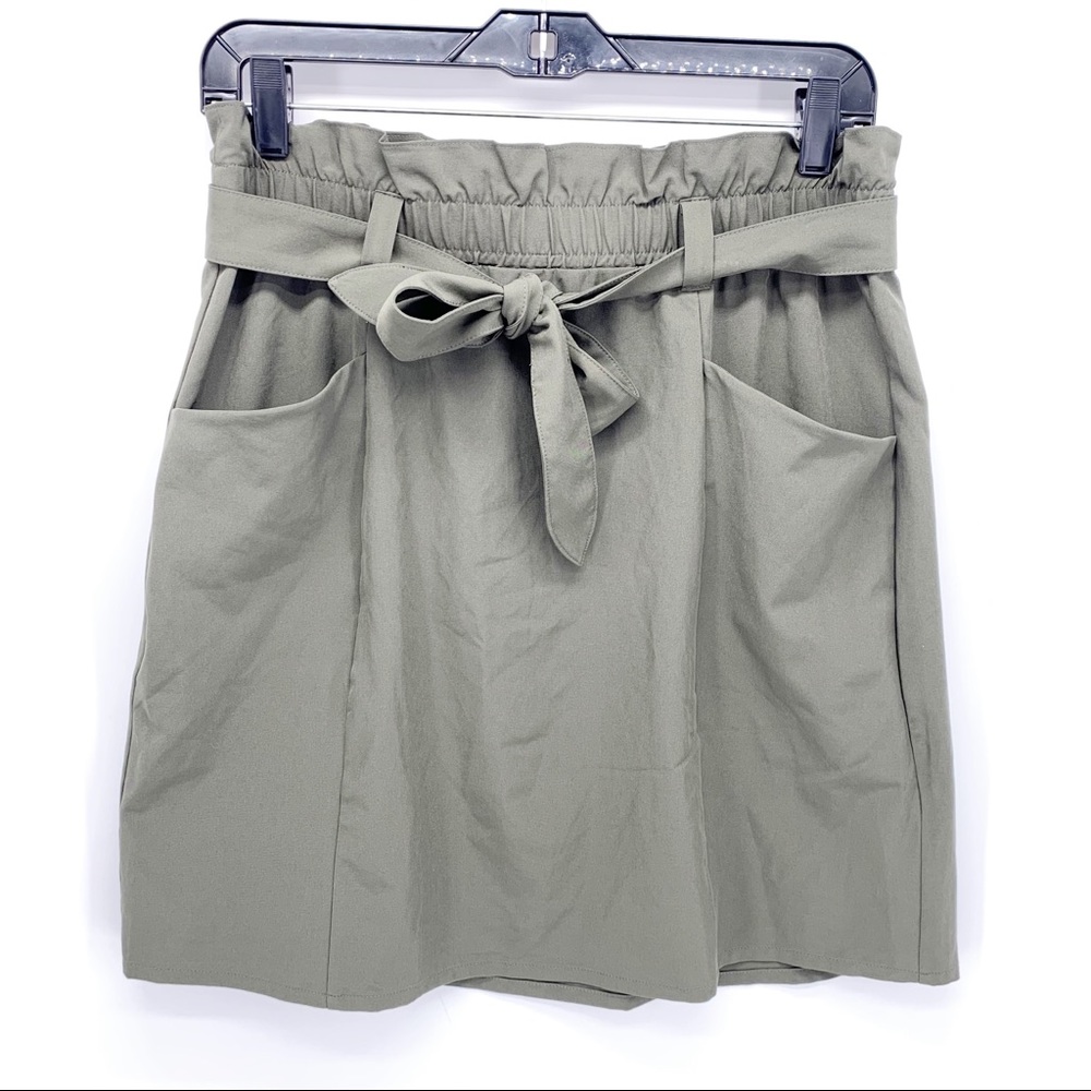Mondetta Ladies' High Waisted Stretch Woven Tie Skirt Size Small